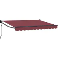 vidaXL , store enroulable bordeaux, 3 x 2 m, polyester et métal
