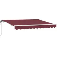 Syfax Auvent Rétractable Bordeaux 300 x 200 cm tissu