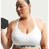 Nike Soutien-gorge de sport 'INDY' noir / blanc