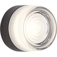 QAZQA Applique murale design noire avec verre opale IP44 - Michele