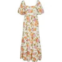 Vila Petite Robe d’été 'VIFLOLA' vert / orange / rose / blanc