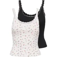 ONLY Haut 'ONLFENJA' vert / rose / noir / blanc