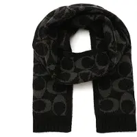 Coach Écharpe 'JUMBO SIGNATURE C SCARF' beige foncé / noir