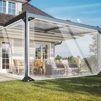 StarTech.com Bâche de protection - Bâche en PVC - 420 g/m² - Imperméable - Résistante aux intempéries - Avec œillets - 1,4 x 2 m - Transparente