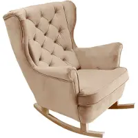 Domo DomoHome Fauteuil de relaxation Fauteuil avec accoudoirs Fauteuil TV Lounge Fauteuil rembourré Fauteuil Couch Fauteuil de salon Fauteuil à oreilles | 102x81x95cm | Beige_29800