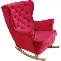 Domo DomoHome Fauteuil de relaxation Fauteuil avec accoudoirs Fauteuil TV Lounge Fauteuil rembourré Fauteuil Couch Fauteuil de salon Fauteuil à oreilles | 102x81x95cm | Red_29837