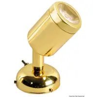 Osculati Lampe orientable en laiton poli, 1 x 3 W HD, 1 pièce