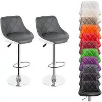 StarTech.com Lot de 2 tabourets de bar - Réglables en hauteur - Pivotants à 360° - Assise rembourrée - Structure en métal - Sans accoudoirs - Orange
