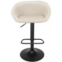 StarTech.com Lot de 2 - Tabourets de bar - Réglables en hauteur, pivotants, structure en métal, assise rembourrée, sans accoudoirs, design moderne et minimaliste - Rice White