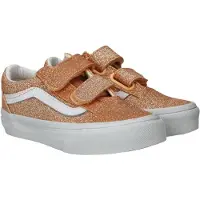 Vans Baskets basses enfant Old Skool V GLITTER Apricot Glow filles - Doré - 33