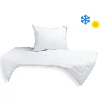 Brotex® Ensemble complet de literie Luxus Plus, comprenant une couette de 140x200 cm (1000g) et un oreiller de 70x90 cm (900g), avec fermeture éclair UNICO