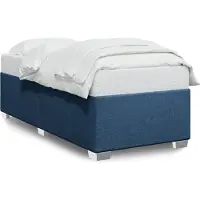 vidaXL Cadre de lit sans matelas bleu 180x200 cm Tissu