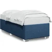vidaXL Cadre de lit sans matelas bleu 90x190 cm Tissu