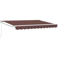 vidaXL , store enroulable marron, 3 x 2 mètres, 100% polyester et aluminium