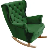Domo DomoHome Fauteuil de relaxation Fauteuil avec accoudoirs Fauteuil TV Lounge Fauteuil rembourré Fauteuil Couch Fauteuil de salon Fauteuil à oreilles | 102x81x95cm | Green_29849