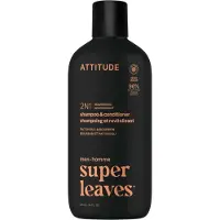 ATTITUDE Super Leaves Men's Shampoo and Conditioner 2-in-1 shampoing et après-shampoing 2 en 1 pour homme Patchouli & Bourbon 415 ml