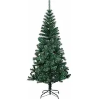 vidaXL Sapin de Noël artificiel pré-éclairé Vert 210 cm PVC et métal