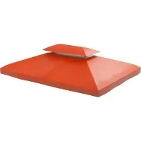 Youjia Toit de pavillon de remplacement 3x4m pour pavillon en métal pavillon de jardin tente de fête tente de jardin en polyester en rouge rouille
