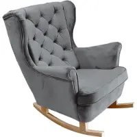 Domo DomoHome Fauteuil de relaxation Fauteuil avec accoudoirs Fauteuil TV Lounge Fauteuil rembourré Fauteuil Couch Fauteuil avec accoudoirs Chaise Salon Fauteuil avec oreilles | 102x81x95cm | Ash_29858