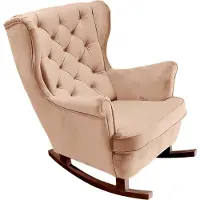 Domo DomoHome Fauteuil de relaxation Fauteuil avec accoudoirs Fauteuil TV Lounge Fauteuil rembourré Fauteuil Couch Fauteuil de salon Fauteuil à oreilles | 102x81x95cm | Powder pink_29829