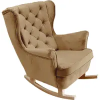 Domo DomoHome Fauteuil de relaxation Fauteuil avec accoudoirs Fauteuil TV Lounge Fauteuil rembourré Fauteuil Couch Fauteuil de salon Fauteuil à oreilles | 102x81x95cm | Cappucino_29807