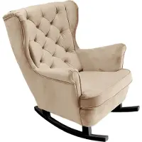 Domo DomoHome Fauteuil de relaxation Fauteuil avec accoudoirs Fauteuil TV Lounge Fauteuil rembourré Fauteuil Couch Fauteuil de salon Fauteuil à oreilles | 102x81x95cm | Cappucino_29812