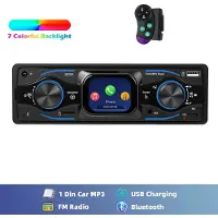 StarTech.com Autoradio - Lecteur MP3 Bluetooth 1-DIN - Écran de 6,35 cm - USB - Puissance de sortie 4 x 45 W - 12 V - Télécommande - Noir