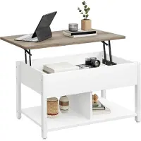 StarTech.com Table basse - Table de salon rectangulaire - Piètement en métal - Design moderne - Avec espace de rangement, deux compartiments ouverts - Dimensions : 90 x 47,8 x 61,7 cm - Vert olive
