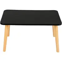 StarTech.com Table basse japonaise en bois - Table de salon rectangulaire - Petite 60 x 40 x 32 cm - Faible hauteur - Design minimaliste - Pour canapé/salon - Noir