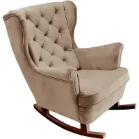 Domo DomoHome Fauteuil de relaxation Fauteuil avec accoudoirs Fauteuil TV Lounge Fauteuil rembourré Fauteuil Couch Fauteuil de salon Fauteuil à oreilles | 102x81x95cm | Cappucino_29809