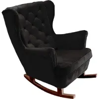 Domo DomoHome Fauteuil de relaxation Fauteuil avec accoudoirs Fauteuil TV Lounge Fauteuil rembourré Fauteuil Couch Fauteuil de salon Fauteuil à oreilles | 102x81x95cm | Black_29884