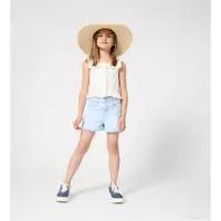 Michael Kors pour fille. R30657 Top en popeline blanche (4Y= 102cm), Coton, Sans manches / bretelles, mode enfantine
