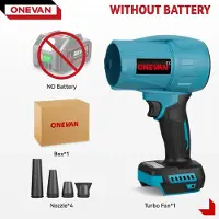 StarTech.com Souffleur électrique à turbine - Souffleur à feuilles sans fil - Moteur sans balais - Haute puissance de 3 500 W - Compatible avec les batteries 18 V - Sans batterie - Couleur or