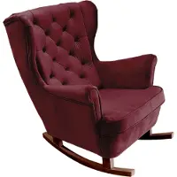 Domo DomoHome Fauteuil de relaxation Fauteuil avec accoudoirs Fauteuil TV Lounge Fauteuil rembourré Fauteuil Couch Fauteuil de salon Fauteuil à oreilles | 102x81x95cm | Bourgogne_29836
