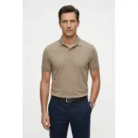 BOSS Pio 2 10279643 Green Short Sleeve Polo Beige XL Homme