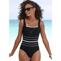 LASCANA Maillot de bain noir / blanc