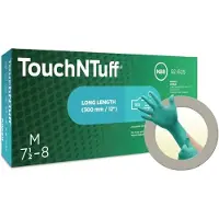 Ansell Gants jetables Touchntuff 92-605, non imprimés, taille 9, boîte de 100 pièces. (8.5, 9, L)