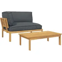 vidaXL Ensemble de canapés , 2 pièces, anthracite, en bois d'acacia massif