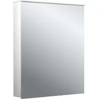 Emco flat 2 Armoire à glace éclairée LED avec miroir lumineux, 1 porte Butée réversible, 600x71 (60 x 11.30 x 71.10 cm)