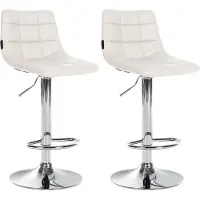 BellaFurn lot de 2 tabourets de bar - tabouret haut - réglables avec repose-pieds, similicuir