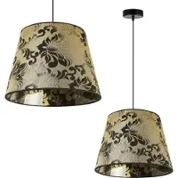 Light11 HOME Suspension, lustre, abat-jour, motif doré
