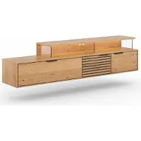 Feldmann-Wohnen Meuble TV bas Tirano 200 x 39 x 52 cm, 3 portes, bois massif huilé, couleur au choix