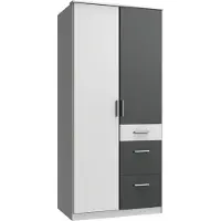 Wimex Armoire Joker Armoire à portes battantes Finition au choix : blanc / graphite