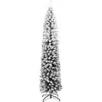 vidaXL Sapin de Noël artificiel Vert 210 cm PVC et acier et plastique