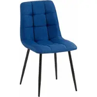 BellaFurn Chaise de salle à manger - chaise de salle à manger - dossier confortable - facile d'entretien | Matériau : Couleur du tissu : bleu