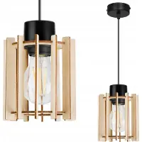 Light11 HOME Suspension moderne en bois avec éclairage LED