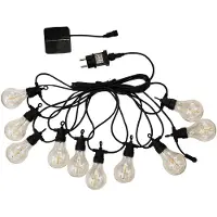 Lumisky Guirlande lumineuse d'extérieur - - PARTY CLEAR HYBRID - 7,50 m - Alimentation solaire et secteur - 10 ampoules - LED blanc chaud