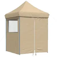 Syfax Tente de réception pliable escamotable avec 4 parois latérales