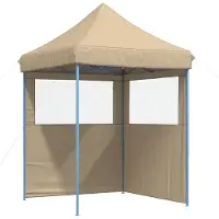 Syfax Tente de réception pliable escamotable avec 2 parois latérales