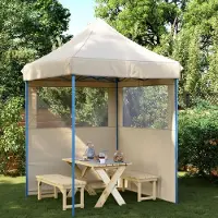 Prolenta Maison Exclusive - Tente de réception pliable Pop-Up avec 2 panneaux latéraux, beige